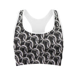 Chainmail Ring Pattern Print Women's Sports Bra