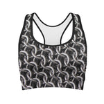 Chainmail Ring Pattern Print Women's Sports Bra