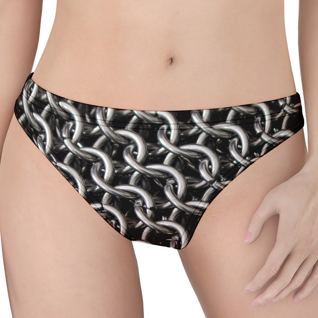 Chainmail Ring Pattern Print Women's Thong