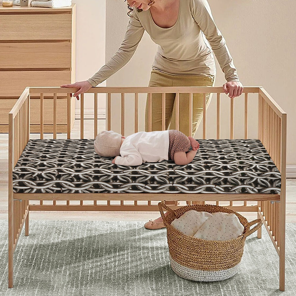 Chainmail Ring Print Baby Crib Sheet