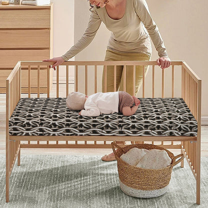 Chainmail Ring Print Baby Crib Sheet