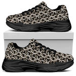 Chainmail Ring Print Black Chunky Shoes