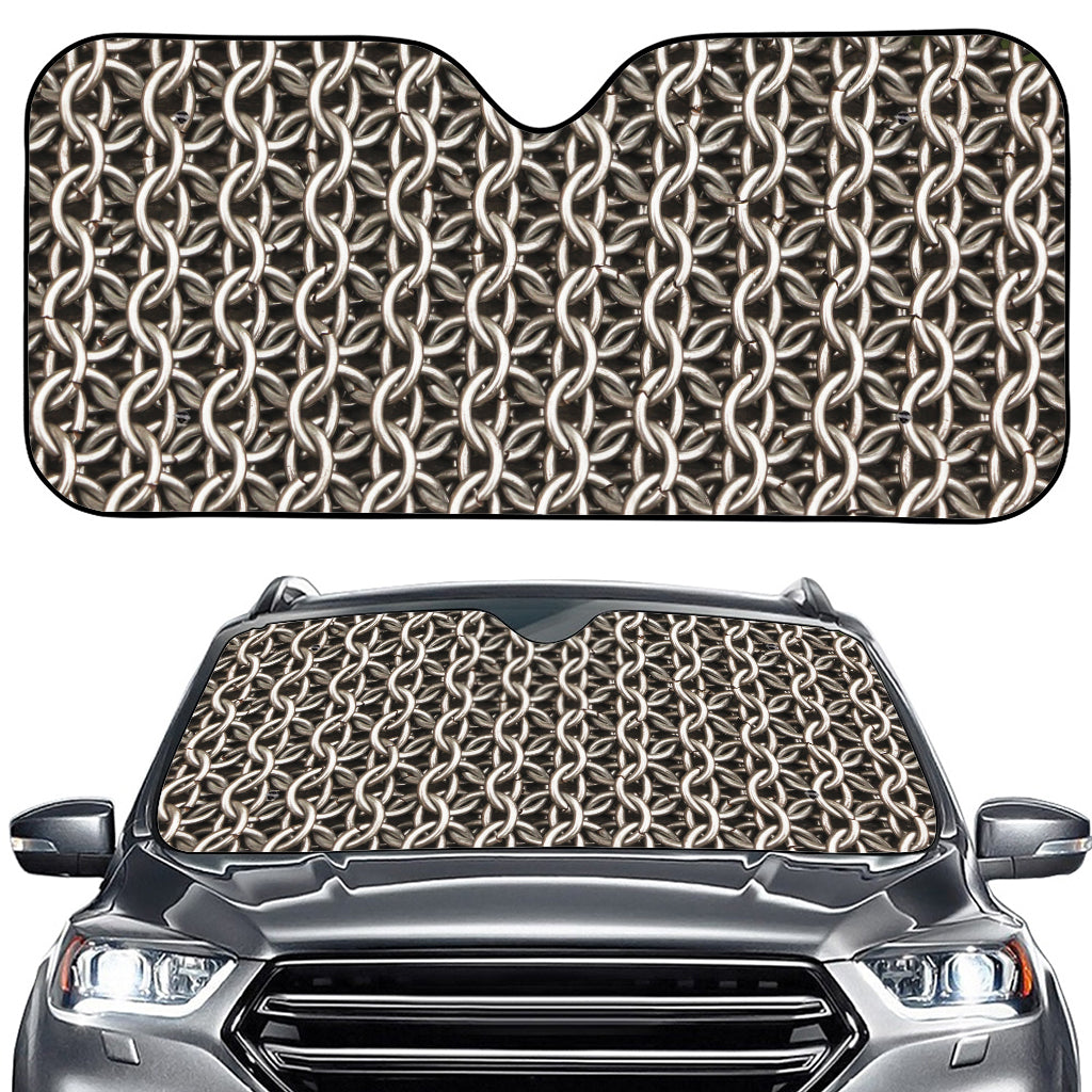 Chainmail Ring Print Car Windshield Sun Shade