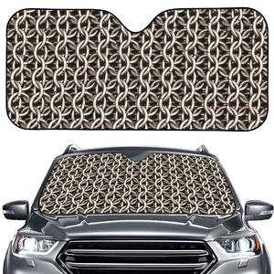 Chainmail Ring Print Car Windshield Sun Shade