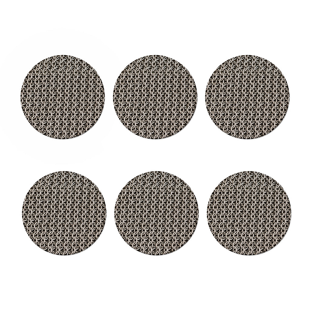 Chainmail Ring Print Coaster Set