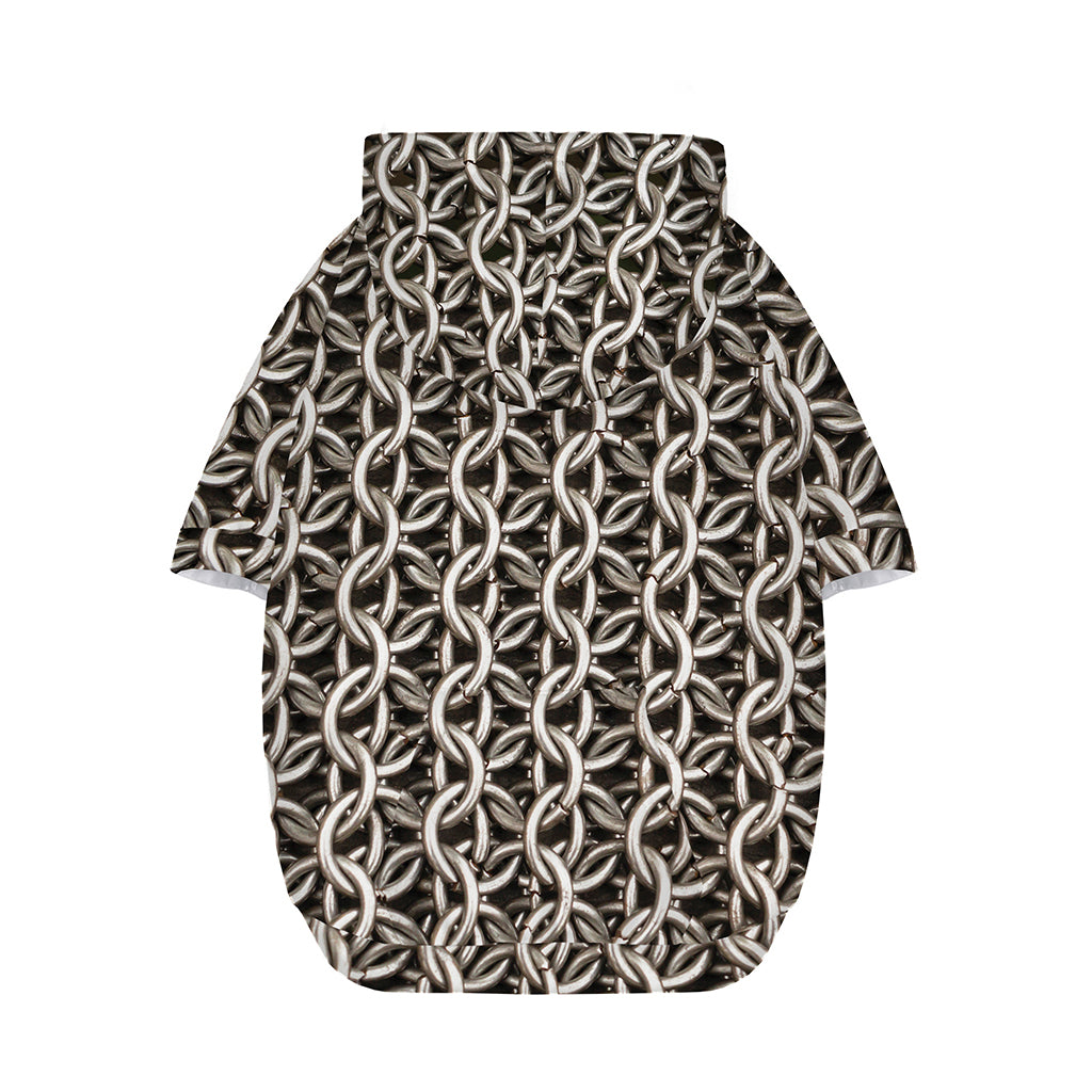 Chainmail Ring Print Dog Zip Up Hoodie