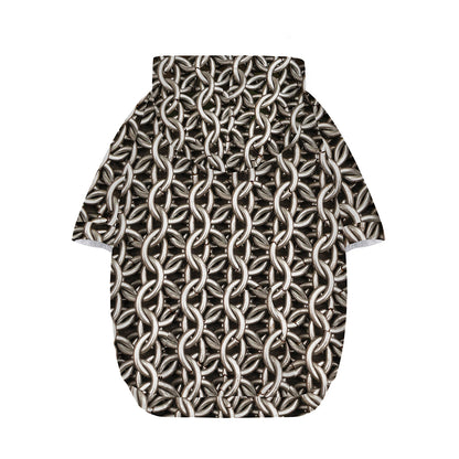 Chainmail Ring Print Dog Zip Up Hoodie