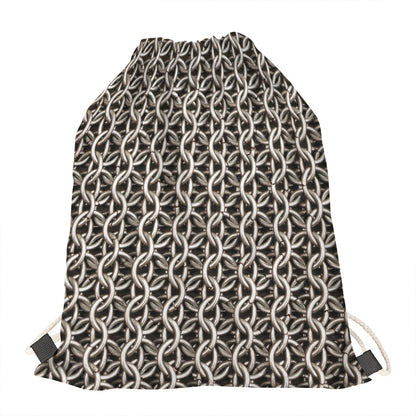 Chainmail Ring Print Drawstring Bag