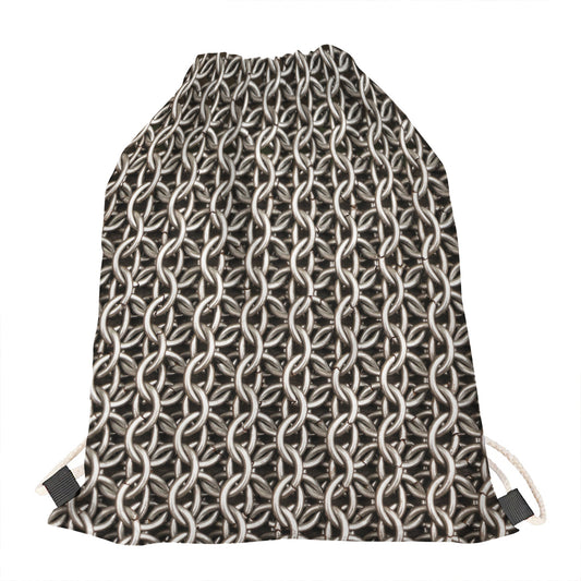 Chainmail Ring Print Drawstring Bag