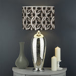 Chainmail Ring Print Drum Lamp Shade