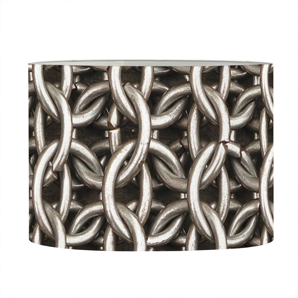 Chainmail Ring Print Drum Lamp Shade