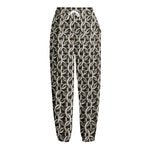 Chainmail Ring Print Fleece Lined Knit Pants