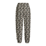 Chainmail Ring Print Fleece Lined Knit Pants