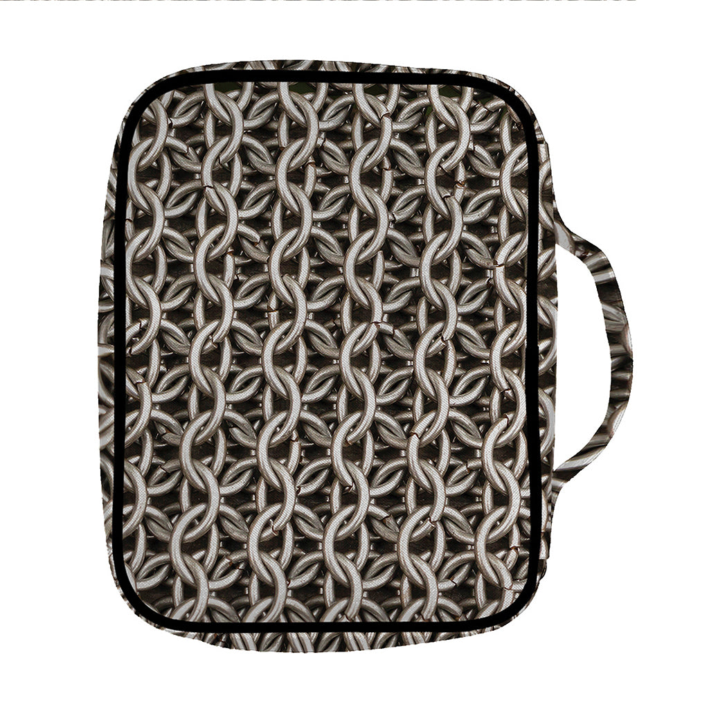 Chainmail Ring Print Front Pocket Bible Bag