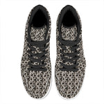 Chainmail Ring Print High Top Leather Sneakers