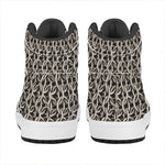 Chainmail Ring Print High Top Leather Sneakers
