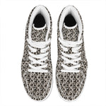 Chainmail Ring Print High Top Leather Sneakers