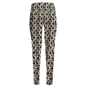 Chainmail Ring Print High-Waisted Pocket Leggings