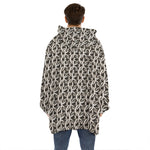 Chainmail Ring Print Hoodie Blanket