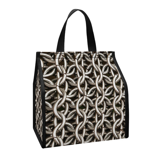Chainmail Ring Print Insulated Lunch Tote