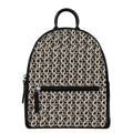 Chainmail Ring Print Leather Backpack