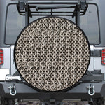 Chainmail Ring Print Leather Spare Tire Cover
