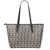 Chainmail Ring Print Leather Tote Bag
