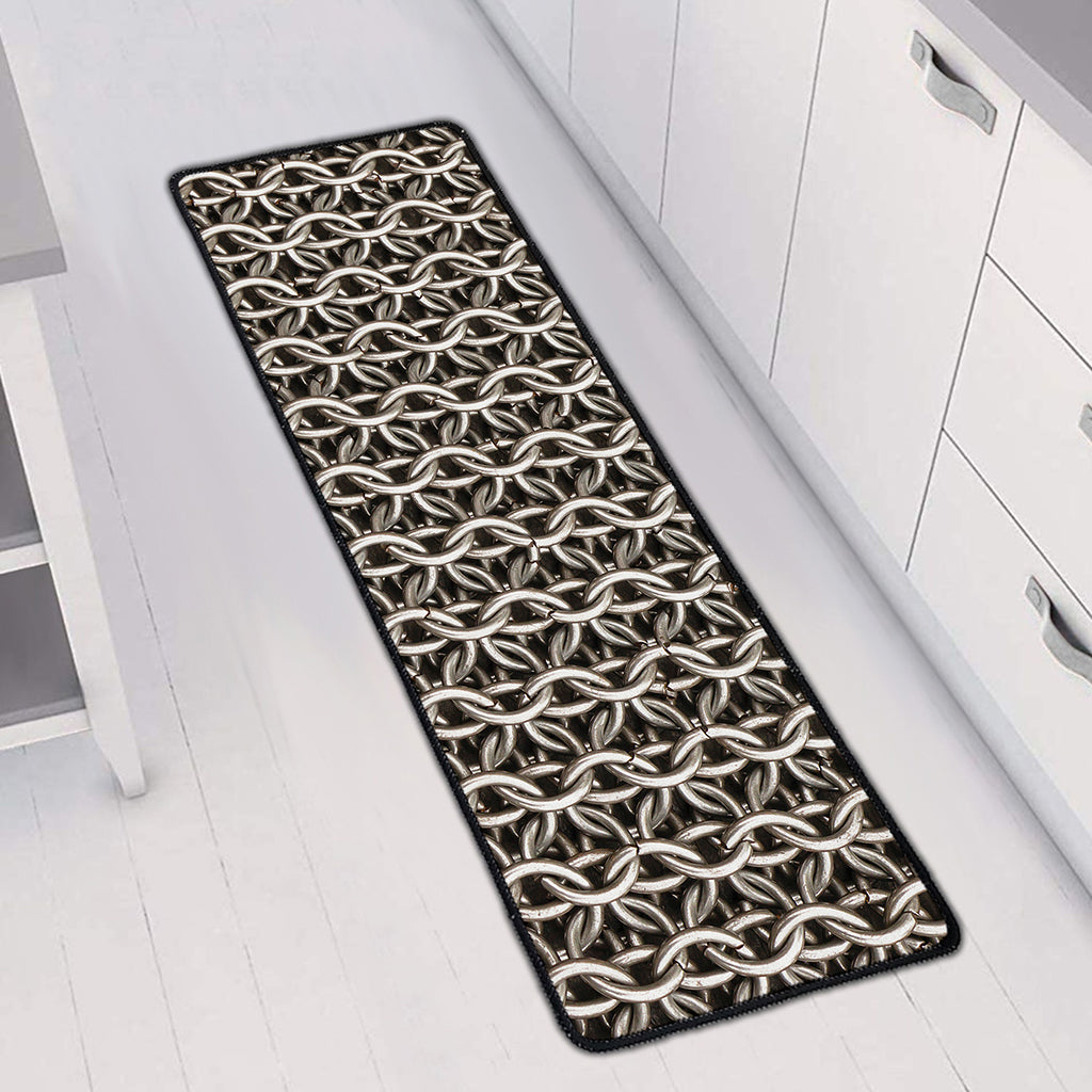 Chainmail Ring Print Long Kitchen Mat