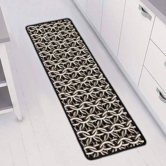 Chainmail Ring Print Long Kitchen Mat