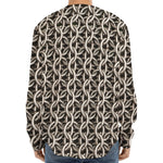 Chainmail Ring Print Long Sleeve Baseball Jersey