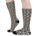 Chainmail Ring Print Long Socks