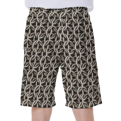 Chainmail Ring Print Men's Beach Shorts