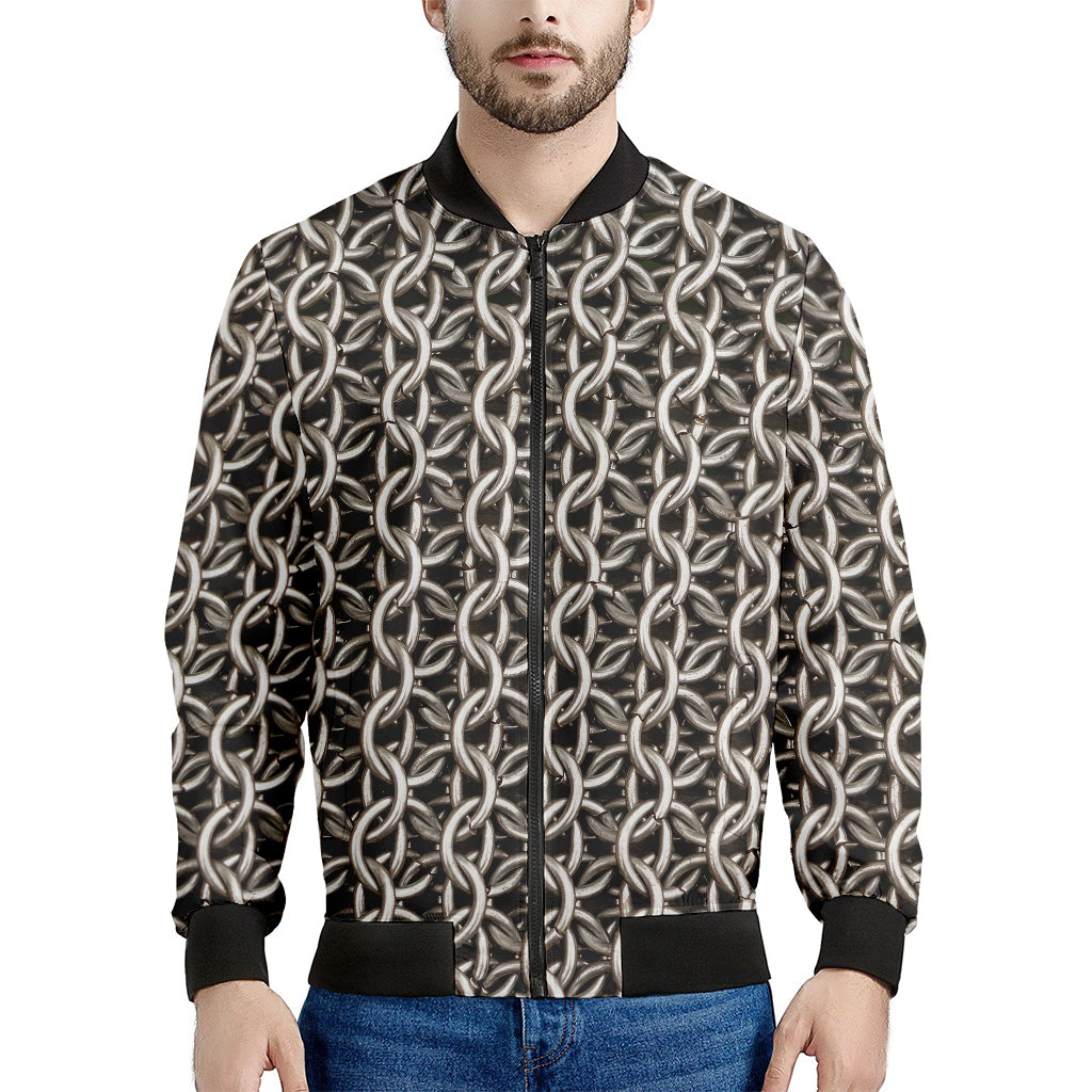 Chainmail Ring Print Men's Bomber Jacket