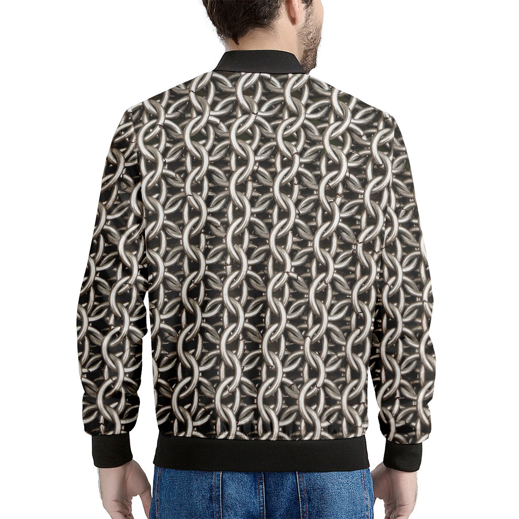 Chainmail Ring Print Men's Bomber Jacket