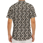 Chainmail Ring Print Men's Deep V-Neck Shirt