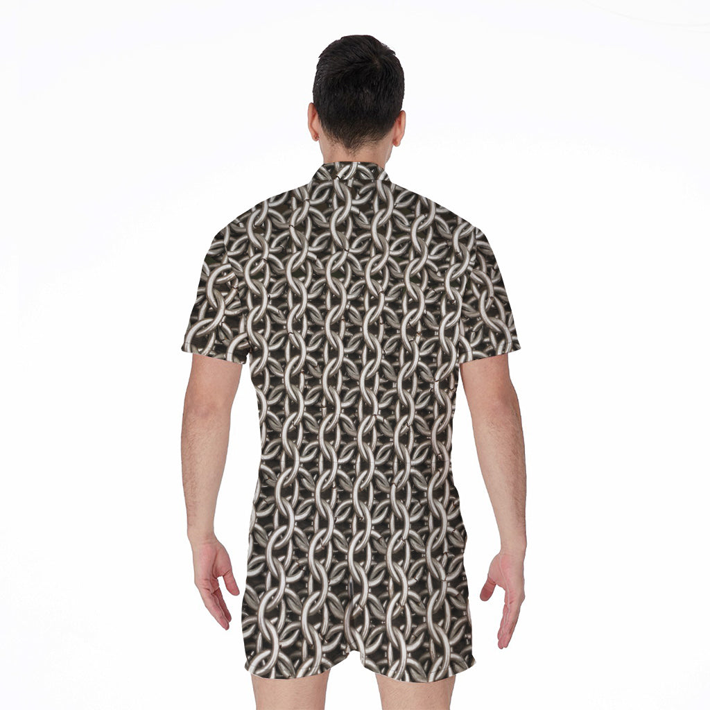 Chainmail Ring Print Men's Rompers