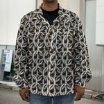 Chainmail Ring Print Men's Shirt Jacket