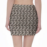 Chainmail Ring Print Pencil Mini Skirt