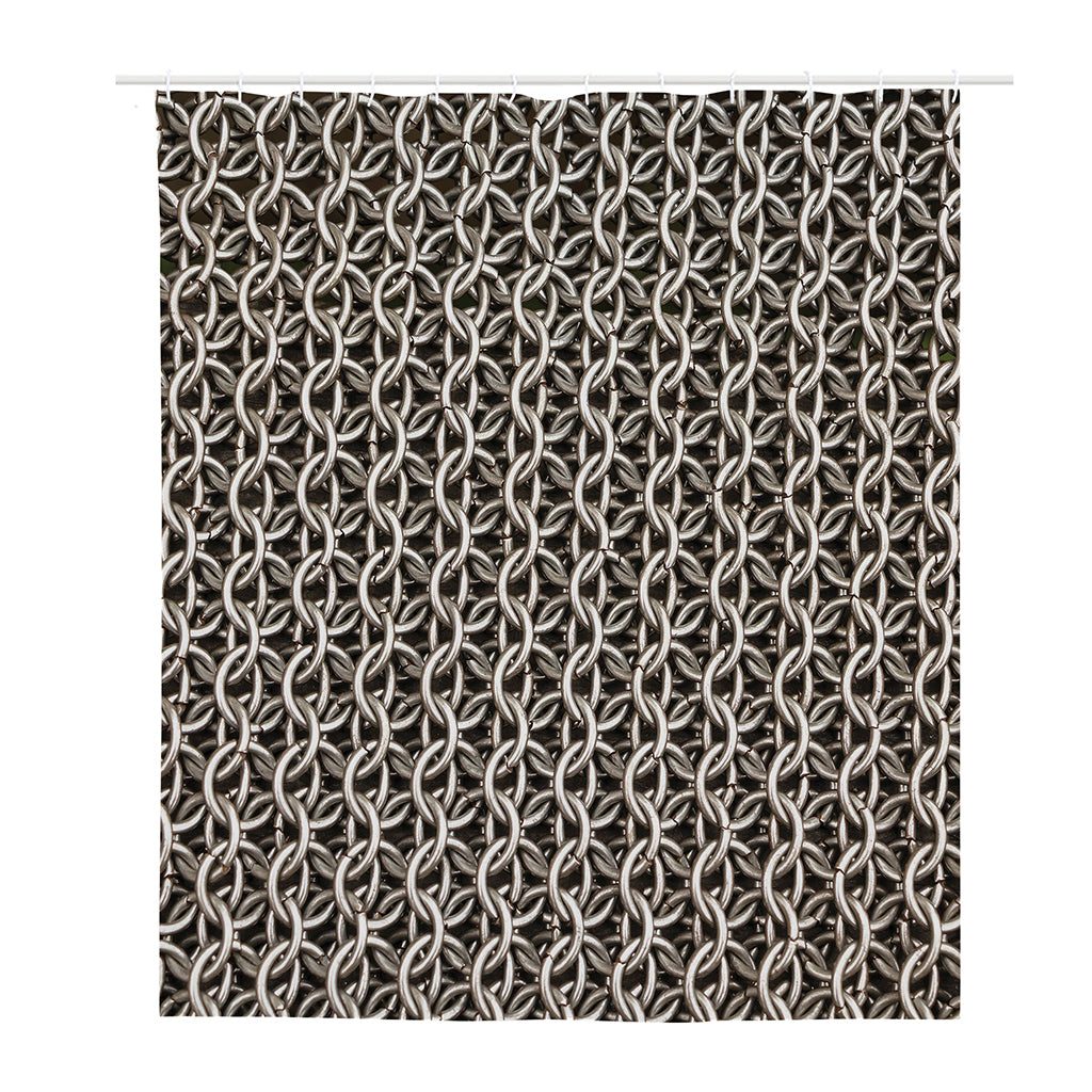 Chainmail Ring Print Polyester Shower Curtain