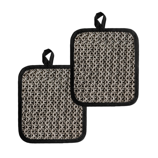 Chainmail Ring Print Pot Holders