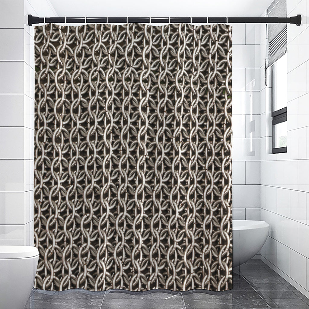 Chainmail Ring Print Premium Shower Curtain