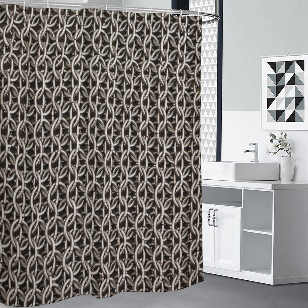 Chainmail Ring Print Premium Shower Curtain