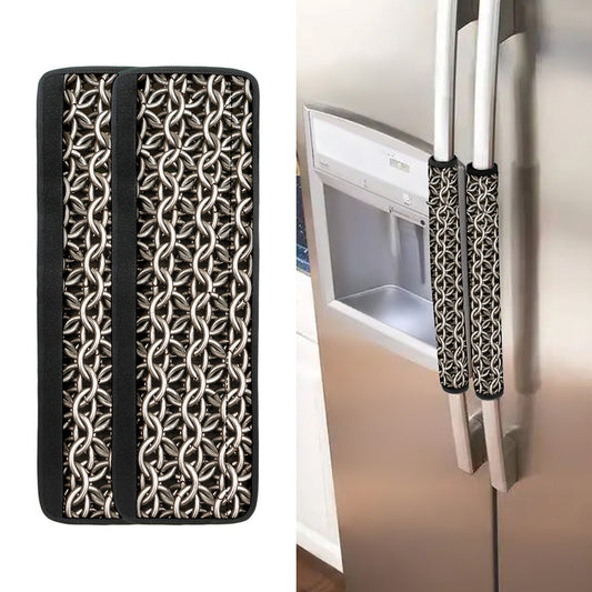 Chainmail Ring Print Refrigerator Handle Covers