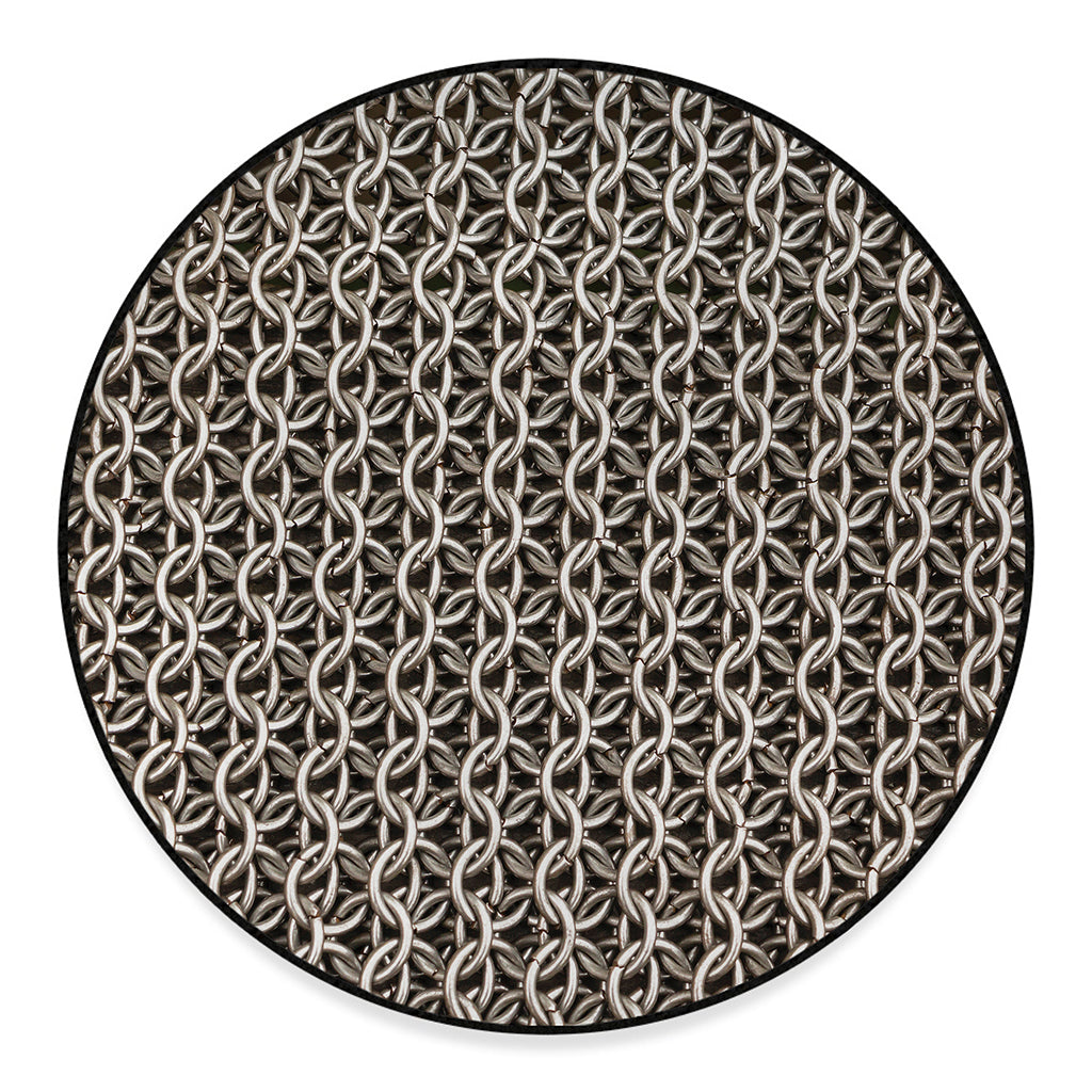 Chainmail Ring Print Round Floor Mat