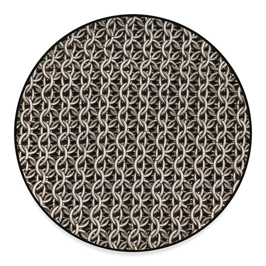 Chainmail Ring Print Round Floor Mat