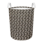 Chainmail Ring Print Round Laundry Basket