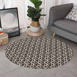 Chainmail Ring Print Round Rug