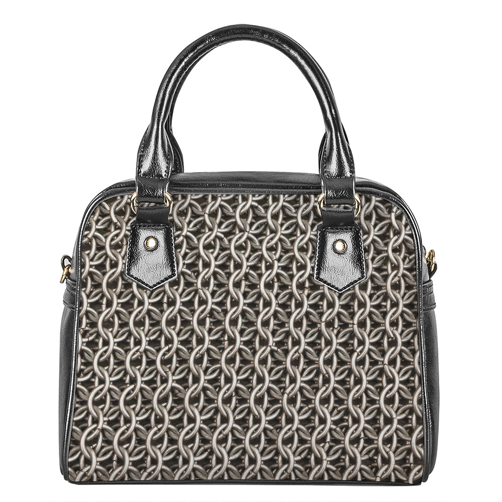 Chainmail Ring Print Shoulder Handbag