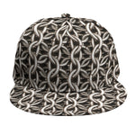 Chainmail Ring Print Snapback Cap