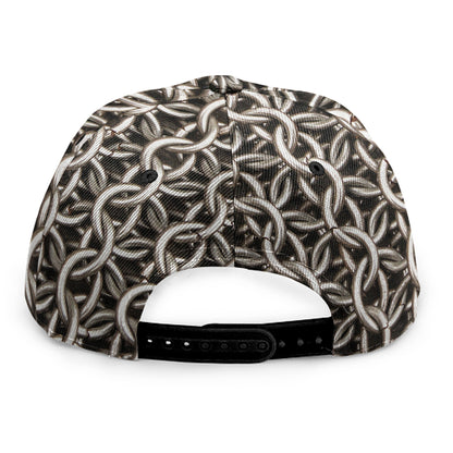 Chainmail Ring Print Snapback Cap